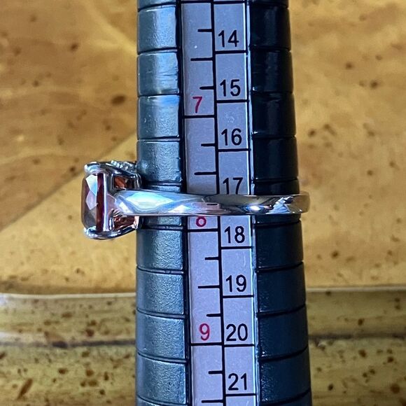 Red Labradorite Sterling Silver Ring Size 7.75 - Picture 8 of 9